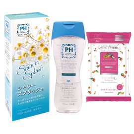 PH-JAPAN-PREMIUM Delicate Zone Dedicated Soap 1 Piece + Premium Wet Set, PH JAPAN Premium Feminine Wash, Made in Japan, 4 Scents to Choose from, PH Care (Shower Splash)