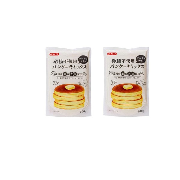 Mitake Foods Industry Gluten Free Sugar Free Pancake Mix, 7.1 oz (200 g) x 2 Pieces JAN: 4902939180630