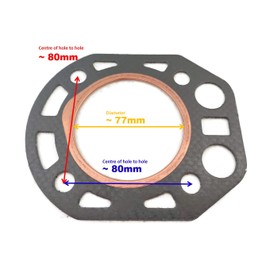 75 mm Bore Size Cylinder Head Gasket Replaces Dongfeng R175 7HP 4-Stroke Diesel Water Cooled Small Engine