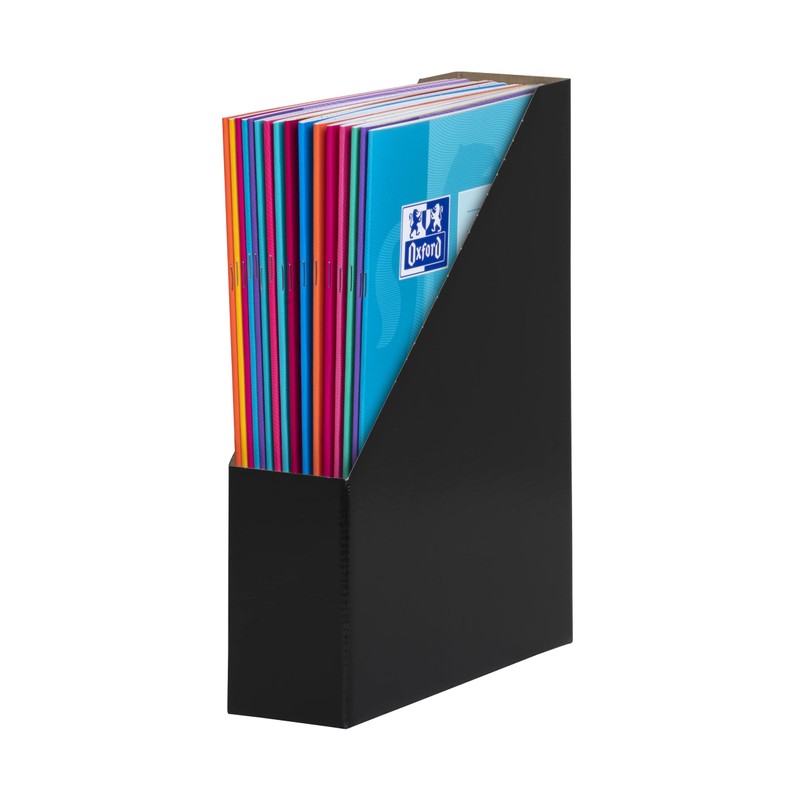 LANDRÉ Magazine File A4 Sturdy Cardboard 7cm Wide Black Pack