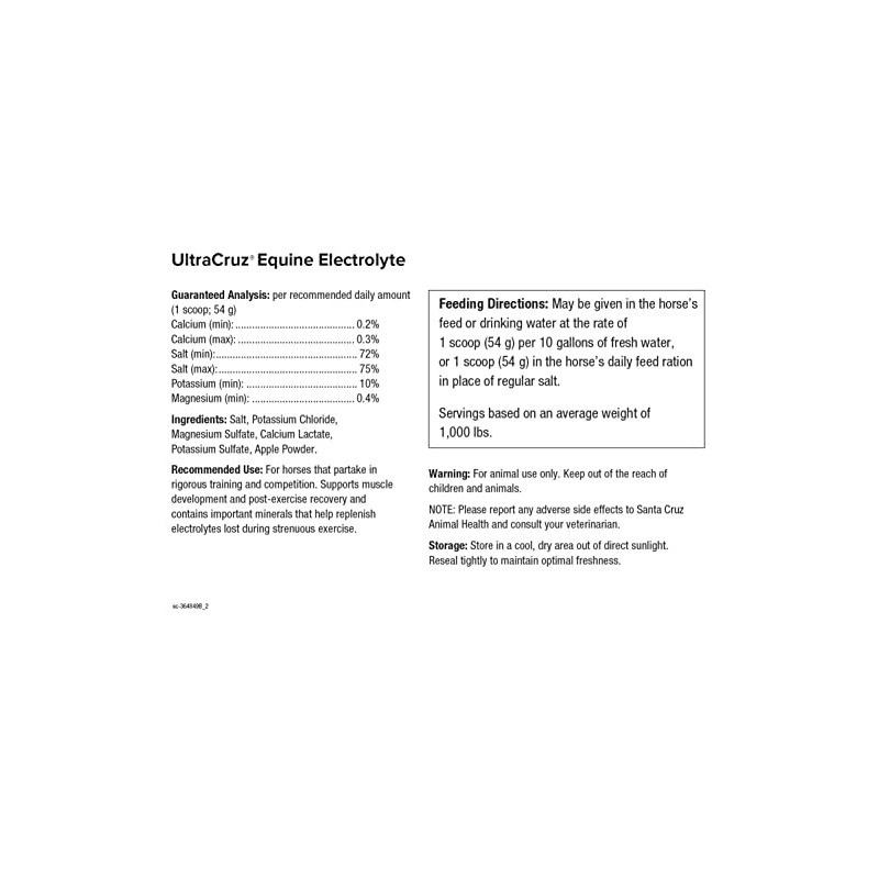 UltraCruz UltraCruz-364849 Equine Electrolyte Supplement for Horses, 5 lb, Powder