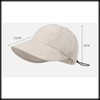White Fang CA532 Brim Long Plain Hat, Foldable, Lightweight, Running