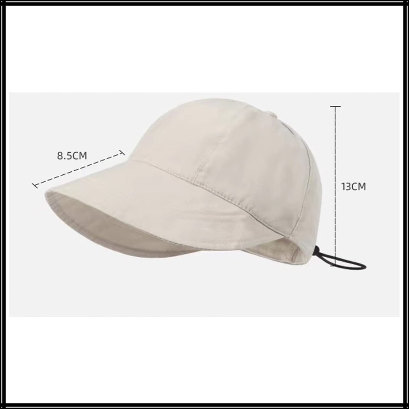 White Fang CA532 Brim Long Plain Hat, Foldable, Lightweight, Running