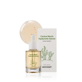 Cactus Mucin Hyaluronic Serum - Korean Hyaluronic Acid Serum for Face - Hydrates 10 Layers Deep with Moisture-Locking Effect, Repairs Skin Barrier - Vegan Serum for Dry and Sensitive Skin, 1.01 fl.oz
