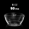 Clear Mini Plastic Bowls - (Bulk 50 Pack) 6 Oz