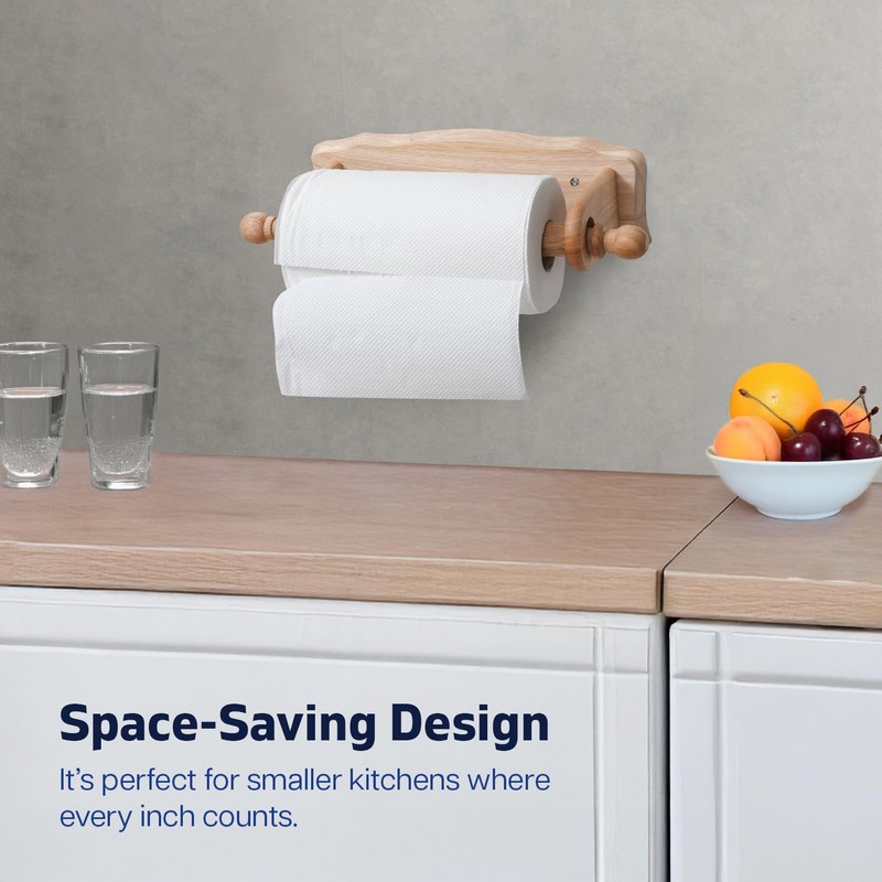 Wooden Kitchen Roll Holder Wall Mounted | Beech Wall Kitchen