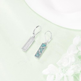 YAFEINI Dragonfly Earrings Sterling Silver Turquoise Drop Dangle Earrings Dragonfly Jewelry Gifts for Women