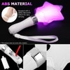 2Pack 15-Color LED Cheering Sticks, Star Shape Glow Wands for