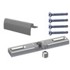 NAJDER Window Balcony Handle with Moving Latch, Corrosion Resistant, Anodized