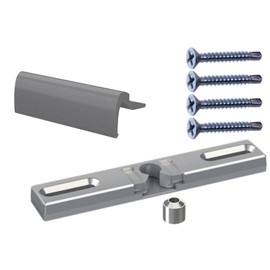 NAJDER Window Balcony Handle with Moving Latch, Corrosion Resistant, Anodized with Aluminum, with Fixing Screws, Set, Premium Quality, (Color : Titanium)