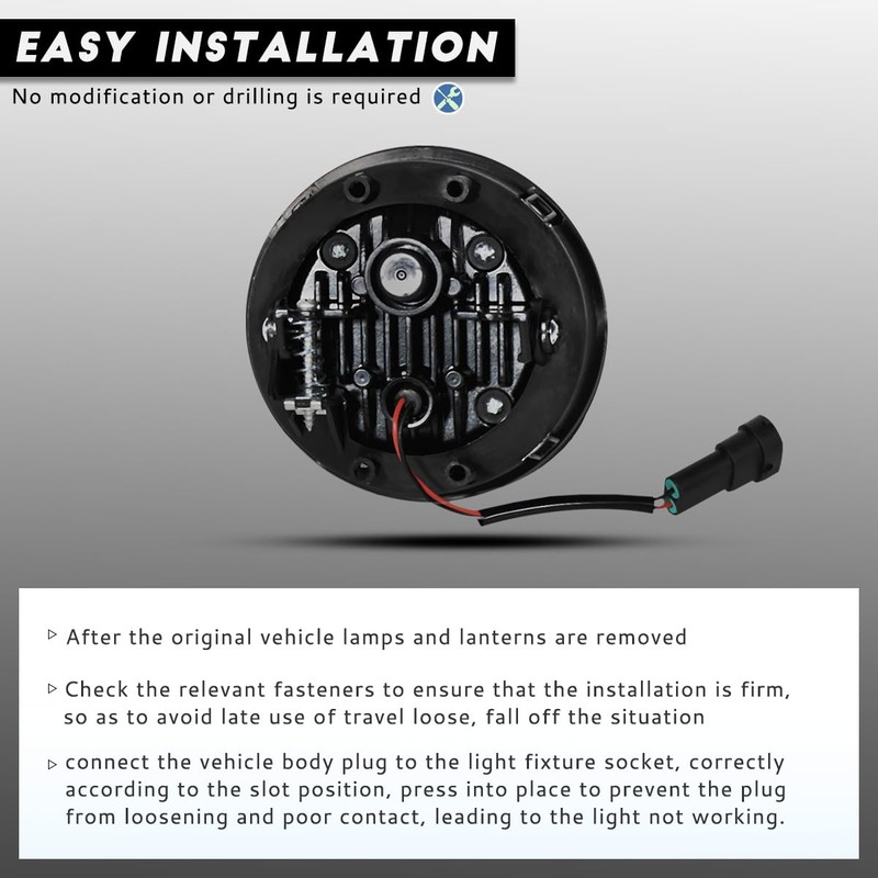 Pair Led Black Fog Lights Replacement With Bulbs Fit For