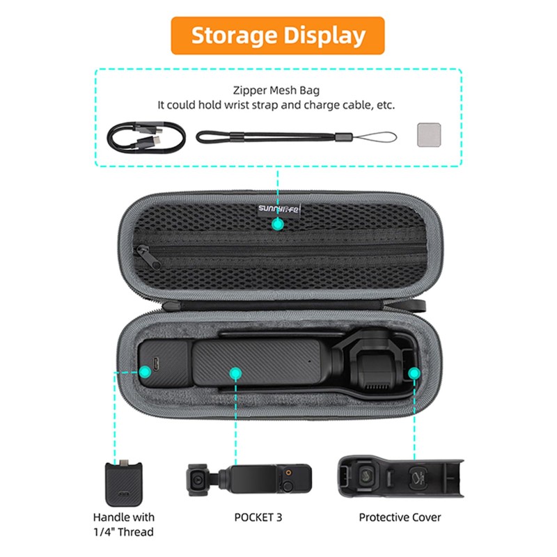 LICHIFIT Portable Storage Bag for DJI Osmo Pocket 3 Camera