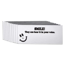 Trainers Warehouse Smile Mirrors (10/Set) | A Reminder to Communicate Positive Energy Through Voice - Handy Mirror with Adhesive for Wall or Computer | 2.5" x 6"