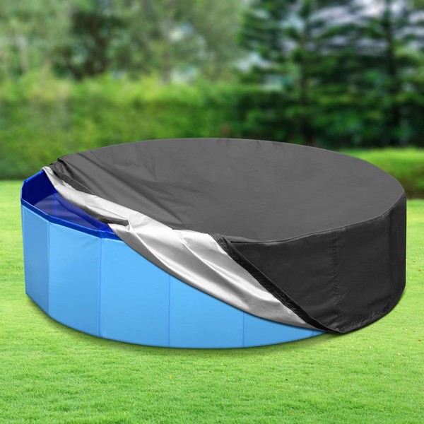 Tufmunb 97 inch Foldable Dog Pet Bath Pool Cover, Portable