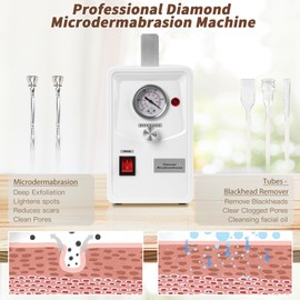 TopDirect Professional Diamond Microdermabrasion Machine, Diamond Facial Dermabrasion Treatment Home Use Device for Skin Care with Adjustable Suction (0-68cmHg)
