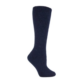 HEAT HOLDERS - Ladies Extra Long Thick Winter 2.7 TOG Coloured Knee High Thermal Wool Rich Socks (4-8 uk, Indigo (XL.Wool))