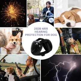 BuFan Orejeras para Perros - Protección Auditiva Ajustable, Reducción de Ruido, Ear Covers para Caminar, Fuegos Artificiales, Tormentas Eléctricas y Cazar