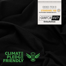 Studio Basic Fitted Sheet 140 x 200 cm, 100% Combed Cotton, Oeko-Tex 100, Brand Quality, Flat Sheet 140 x 200 cm for All Standard Mattresses up to 25 cm Height, Black