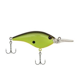 Berkley Frittside Fishing Lure, Black Chartreuse, 3/7 oz, 2 1/2in | 6 2/5cm Crankbaits, Classic Flat Side Profile Mimics Variety of Species and Creates Flash, Equipped with Sharp Fusion19 Hook
