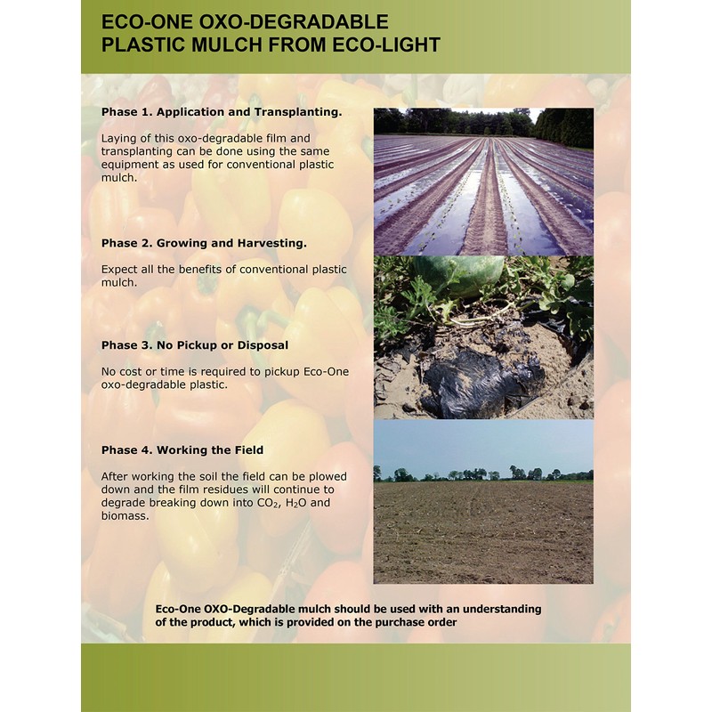 Black Eco-One OXO - Degradable Mulch Film - 4 ft.