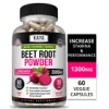 Beet Root Powder 1300mg Capsules Nitric Oxide Booster Superfood Energy