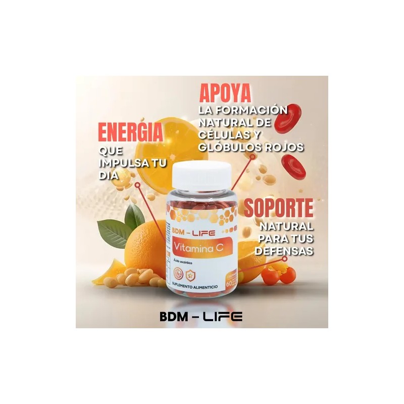 2x1 Vitamina C Suplemento Alimenticio Bdm Lab Sabor Sin Sabor