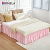 RIMELA Pink Bed Skirt Full Size 15 Inch Drop, Elastic