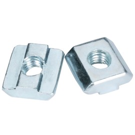Pack of 100 T-Slot Nuts M5 Slot 6 for Aluminium Profile 20 x 20 mm Galvanised Carbon Steel