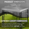 Flexzion Gazebo Cover Replacement Canopy Top 12x12 Ft (3.6m x