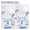 Ruiers 360° Swivel Shower Chair with Arms and Back