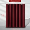 PANGSINNE Elegant Burgundy Fabric Shower Curtain - Waffle Textured Heavy