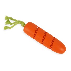 Smart Garden Christmas Carrot Treat Dispenser Dog Toy - Orange - 26cm - Christmas Dog Toy - Perfect Present for Dogs, Festive Dog Gift, Rope Dog Toy