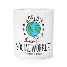 World's Best Social Worker Makeup Brush Pencil Pot