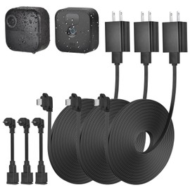 3Pack 16.4ft/5m Power Cable with Adapter for Blink Outdoor 4 (4th Gen), Blink Outdoor/Indoor (3rd Gen)&Blink XT/XT2, Weatherproof Outdoor Extension Cable with Extra Micro USB Adapter for Blink Camera