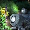 COZY-PAVILION Mini Solar Garden Rock Lights Outdoor, Bright White Spotlights,