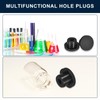 sourcing map 20 Pieces Black Plug Holes, Waterproof Button Plug