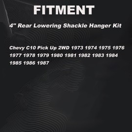 TAIROD 4" Lowering Drop Set Spring Shackle and Hanger Kit Rear Suspension Compatible with 1973-1987 Chevy GMC C10 2WD Rear Drop Kits