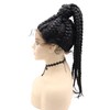 Long Black Braided Wigs for Black Women Soft 7 Box