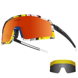 Queshark Cycling Sunglasses Bike Glasses For Men Women 1 Polarized 2 HD Lens Anti UVA UVB For MTB Road Bike Running Fishing Hiking