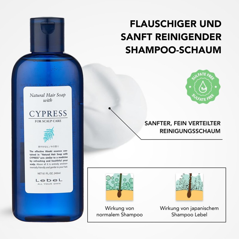 Natural Hair Soap with Cypress 240ml