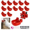 12 Pcs Horizontal Chicken Waterer Nipples with Cups, Leak Proof