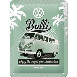 Nostalgic-Art Tin Sign – Volkswagen – Retro Bulli T1 – VW Bus gift idea, Metal Plaque, 15 x 20 cm