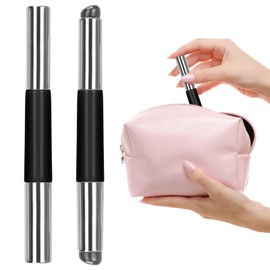 Unaone Silicone Lip Brush - Double-ended Premium Silicone Lip Applicator with 2 Lids, Makeup Brush for Lip Clay, Lip Balm, Lip Gloss