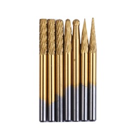 Titanium Coated Tungsten Carbide Bar Bar Set of 7 Shank Diameter 3 mm