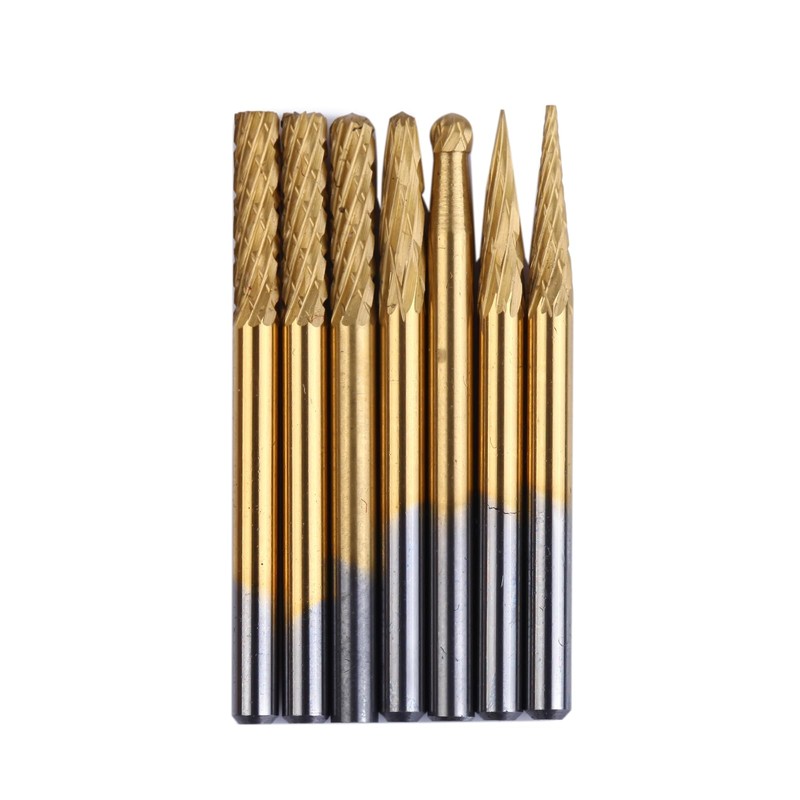 Titanium Coated Tungsten Carbide Bar Bar Set of 7 Shank Diameter
