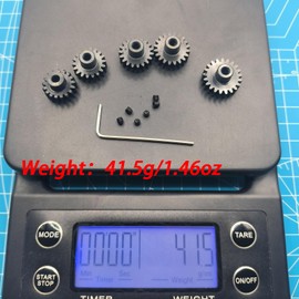 ADORLY 32P Steel Pinion Gear Set 1/8 inch Hole 12T 13T 14T 15T 16T with Hex Key for Traxxas Slash 2WD Hoss Rustler 4X4 VXL Slash 4X4 Bandit Nitro Stampede E Revo Maxx Upgrades Parts