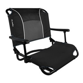 Kijaro Dual Lock Stadium Seat with Arms - Vik Black