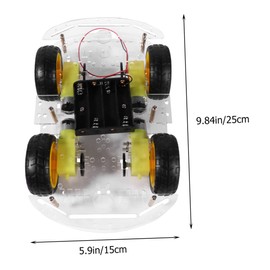 SUPVOX Boys and Girls's Chassis Kit 4-Wheel Remote Control Speed Measurement and Line Tracking Educational Toy