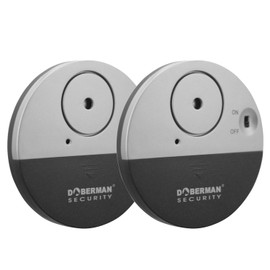 JNL RETAIL STORE Yihiro Ultra Thin Window Door Security Alarm, Intrusion Prevention, Vibration Sensor Alarm, Black, Alarm Machine, Security Goods (Set of 2)