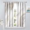 SHElifestyle White Grey Marble Curtains, Abstract Modern Luxury Ink Texture
